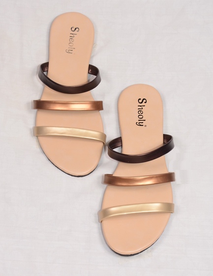 dull gold sandals